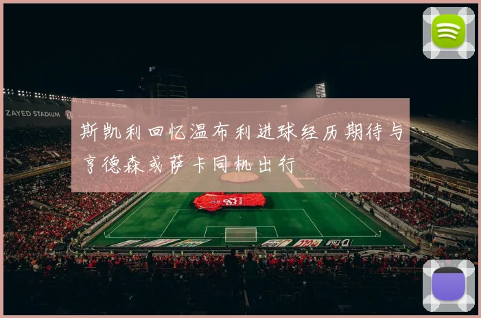 斯凯利回忆温布利进球经历期待与亨德森或萨卡同机出行